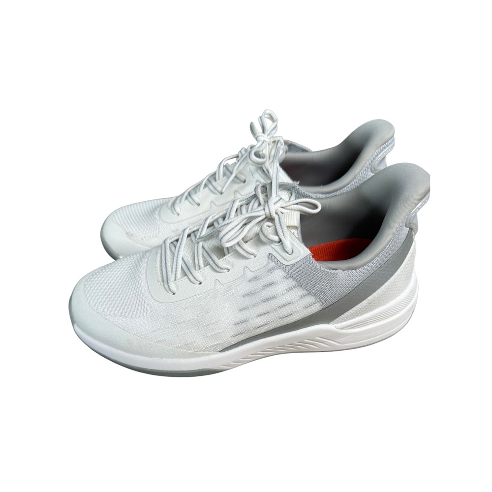 Orthofeet Ace Womens 7.5 D Wide White Grey Hands Free Pickleball Sneakers